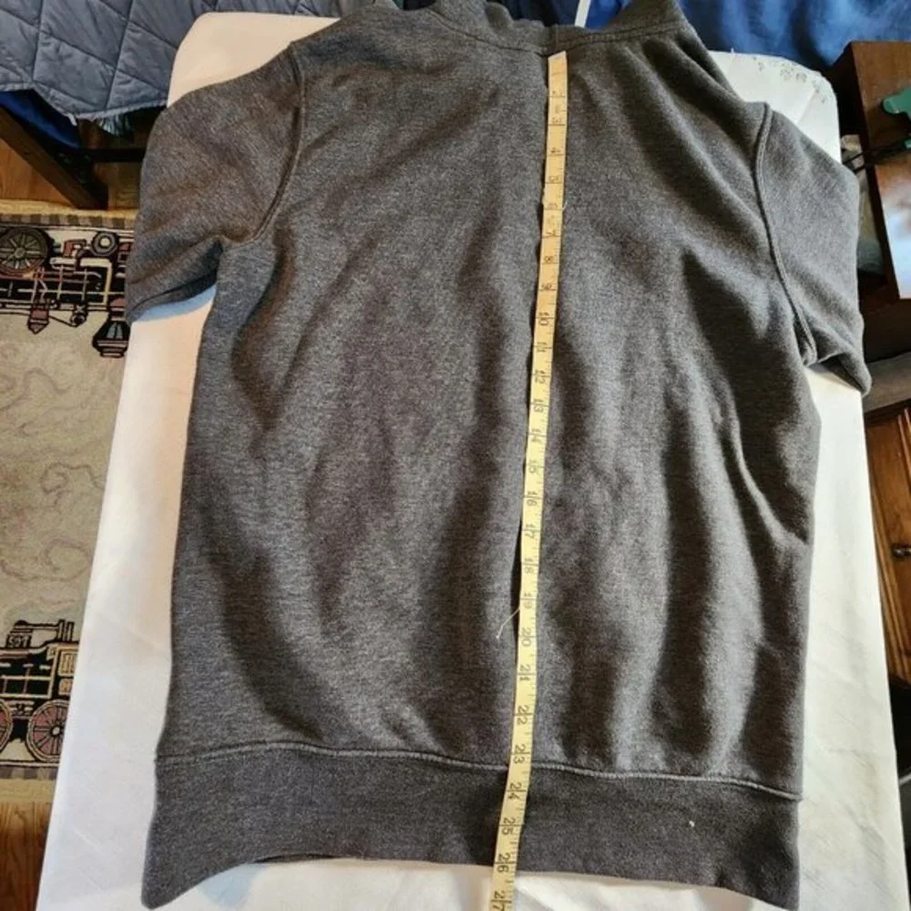 The North Face Hoodie Men's S/P Gray Logo Front Pocket Half Dome Teepee Pullover